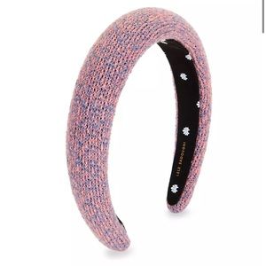 Lele Sadoughi pink/blue bouclé tweed padded headband - brand new!